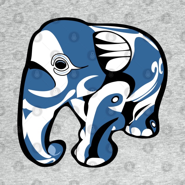 Indo Elephants Blu by GR8DZINE